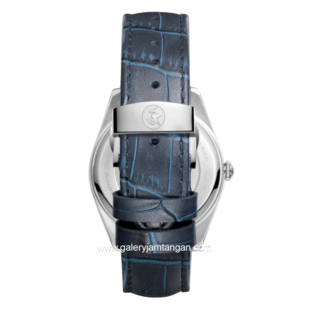 BEVERLY HILLS POLO CLUB BP3811X.399 Navy Leather Strap
