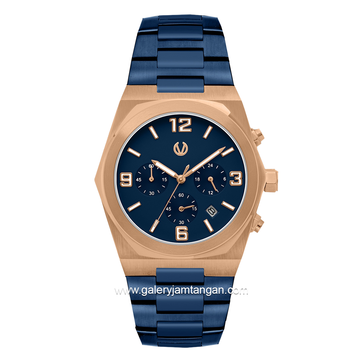 CHRIST VERRA CV 922163G-1J BLU Blue Rosegold Stainless Steel