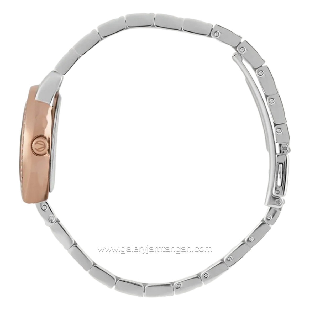 CHRIST VERRA ELORA CV 51128L-14 SLV Silver Rosegold Stainless Steel Strap