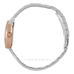 CHRIST VERRA ELORA CV 51128L-14 SLV Silver Rosegold Stainless Steel Strap