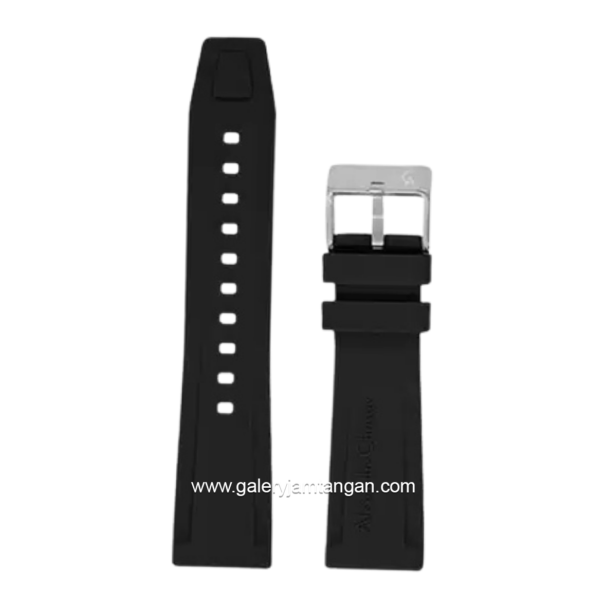 Alexandre Christie Black Rubber Strap Original