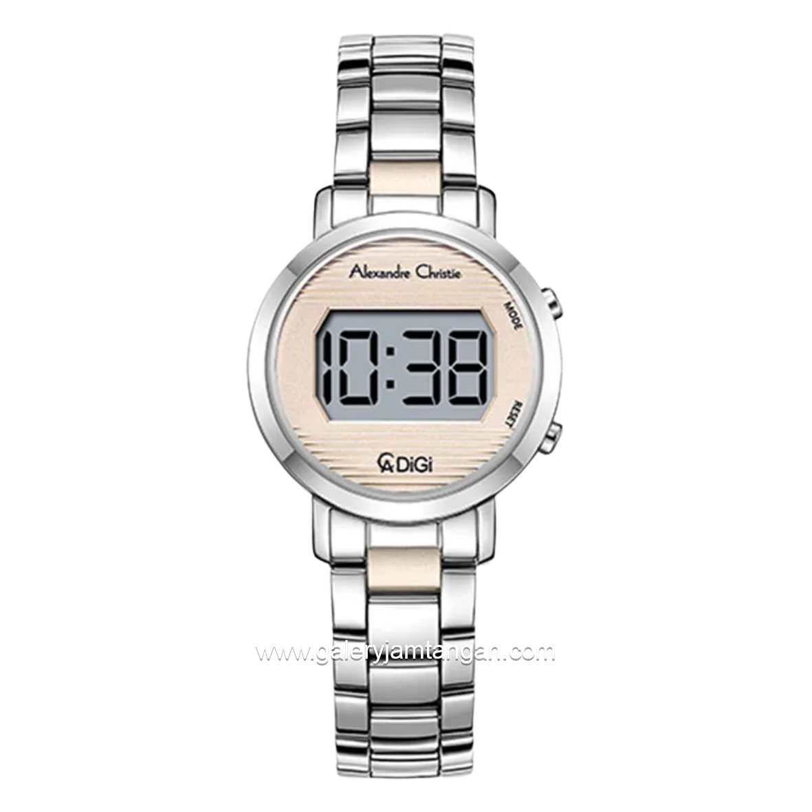 Alexandre Christie Digi AC 9497 LH BSSLG Smoke Grey Digital Dial Stainless Steel Strap