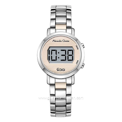Alexandre Christie Digi AC 9497 LH BSSLG Smoke Grey Digital Dial Stainless Steel Strap