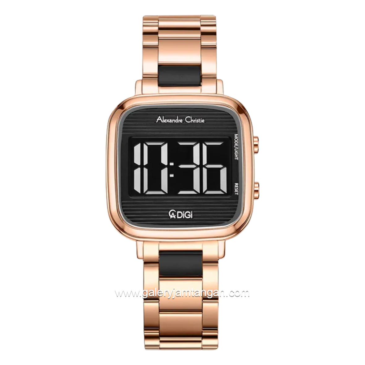 Alexandre Christie Digi AC 9402 LH BRGBA Digital Dial Rose Gold Stainless Steel Strap