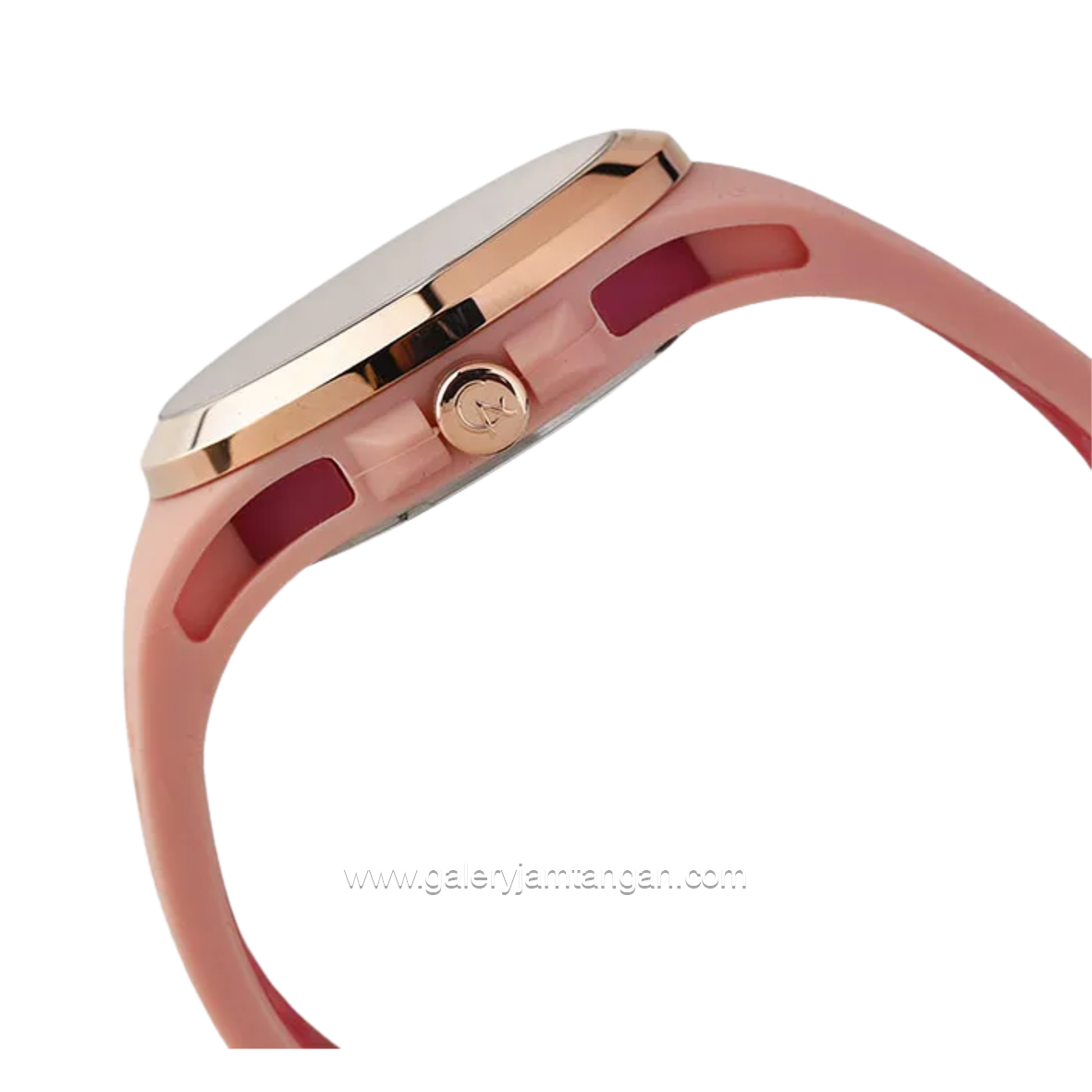 Alexandre Christie Multifunction AC 2B04 BF RRGPN Pattern Dial Pink Rubber Strap