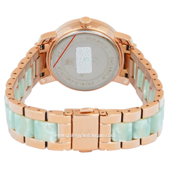 Alexandre Christie Passion AC 2B23 LD BRGLGLG Green Dial Dual Tone Stainless Steel Acetate Strap