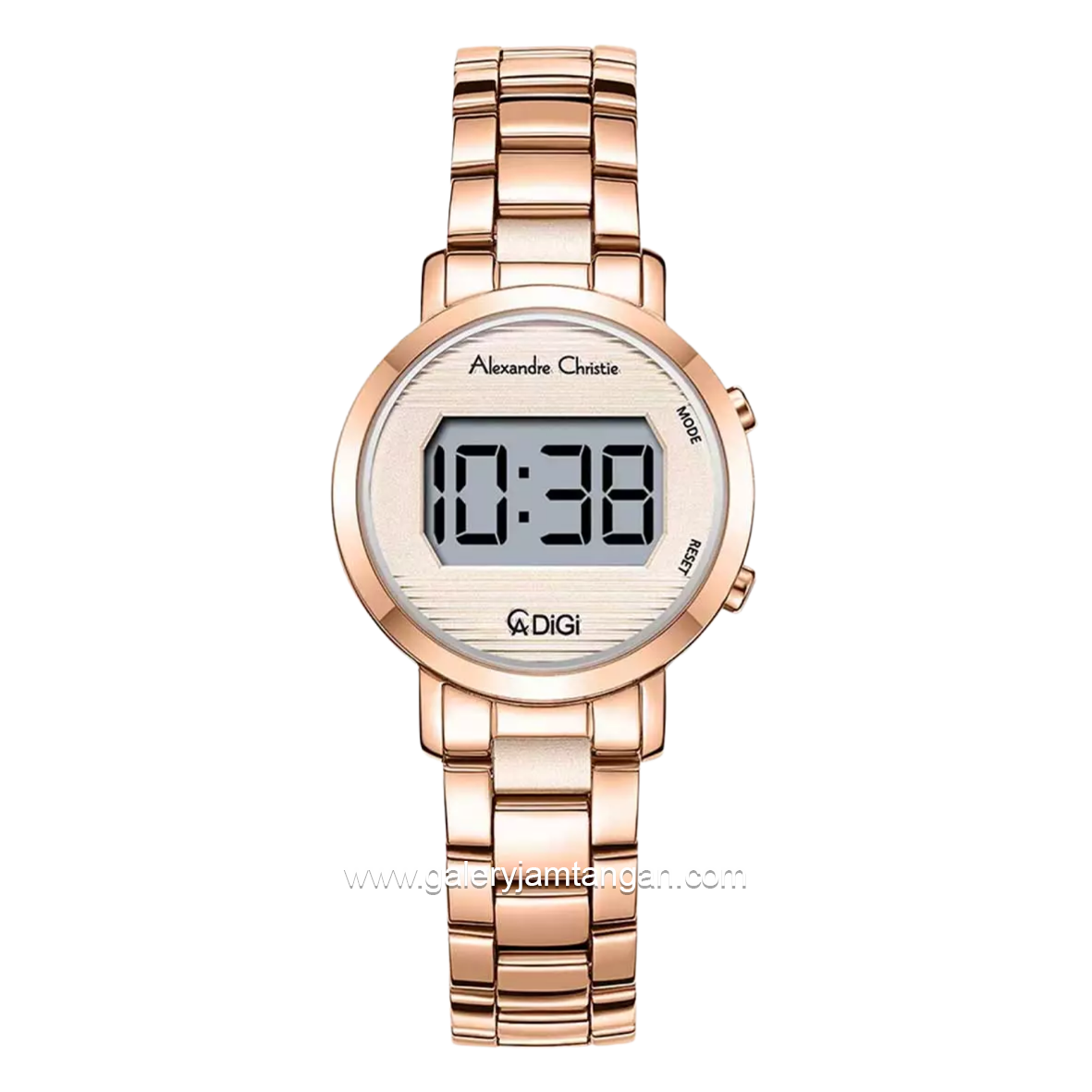 Alexandre Christie Digi AC 9497 LH BRGRG Rose Gold Digital Dial Rose Gold Steel Strap