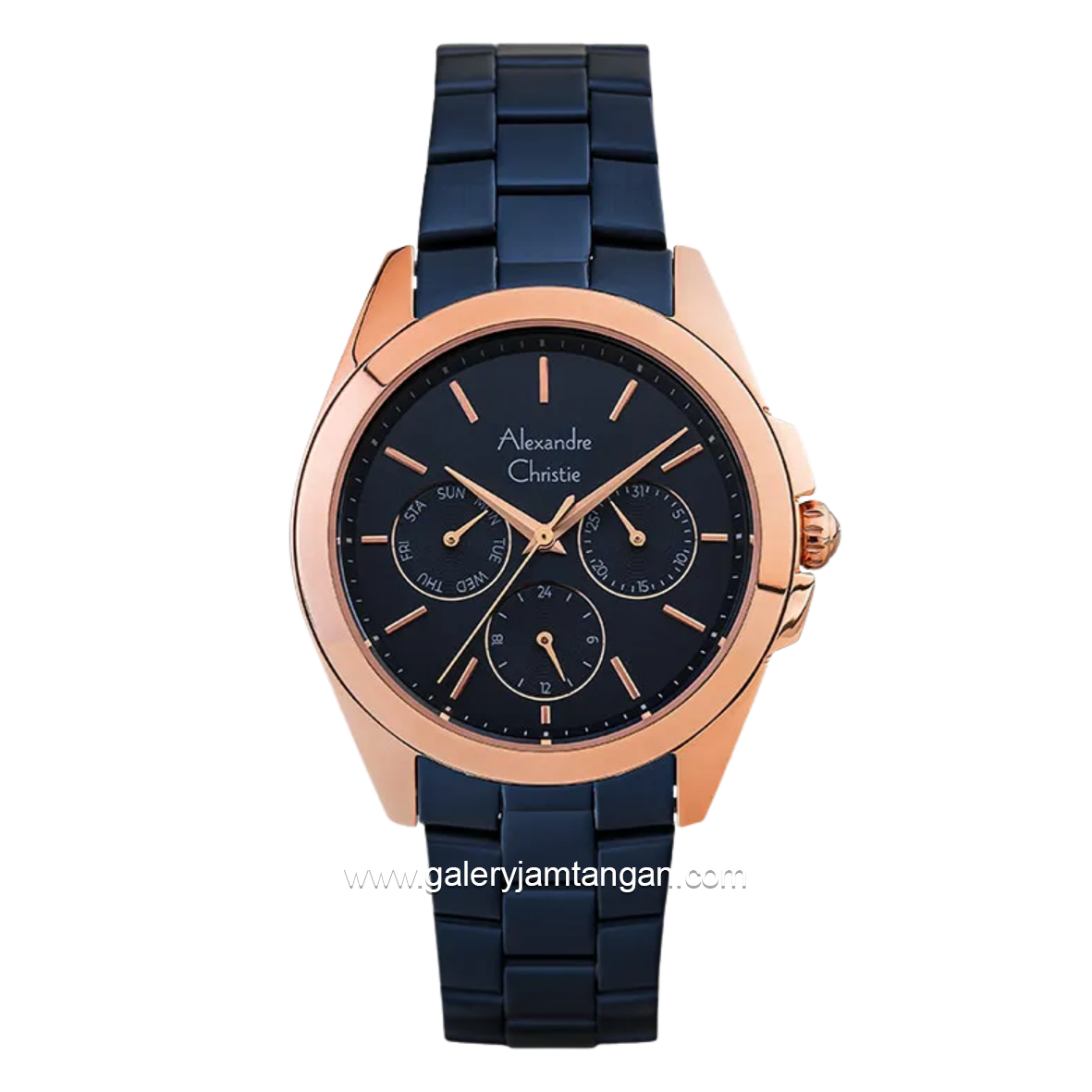 Alexandre Christie AC 2977 BF BURBU Dark Blue Dial Dark Blue Stainless Steel Strap
