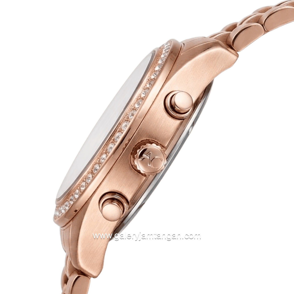 Alexandre Christie AC 2496 BFBRGOG1 Rose Gold Dial Green Stainless Steel Strap