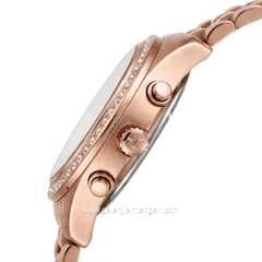 Alexandre Christie AC 2496 BFBRGLN1 Rose Gold Dial Dual Tone Stainless Steel Strap