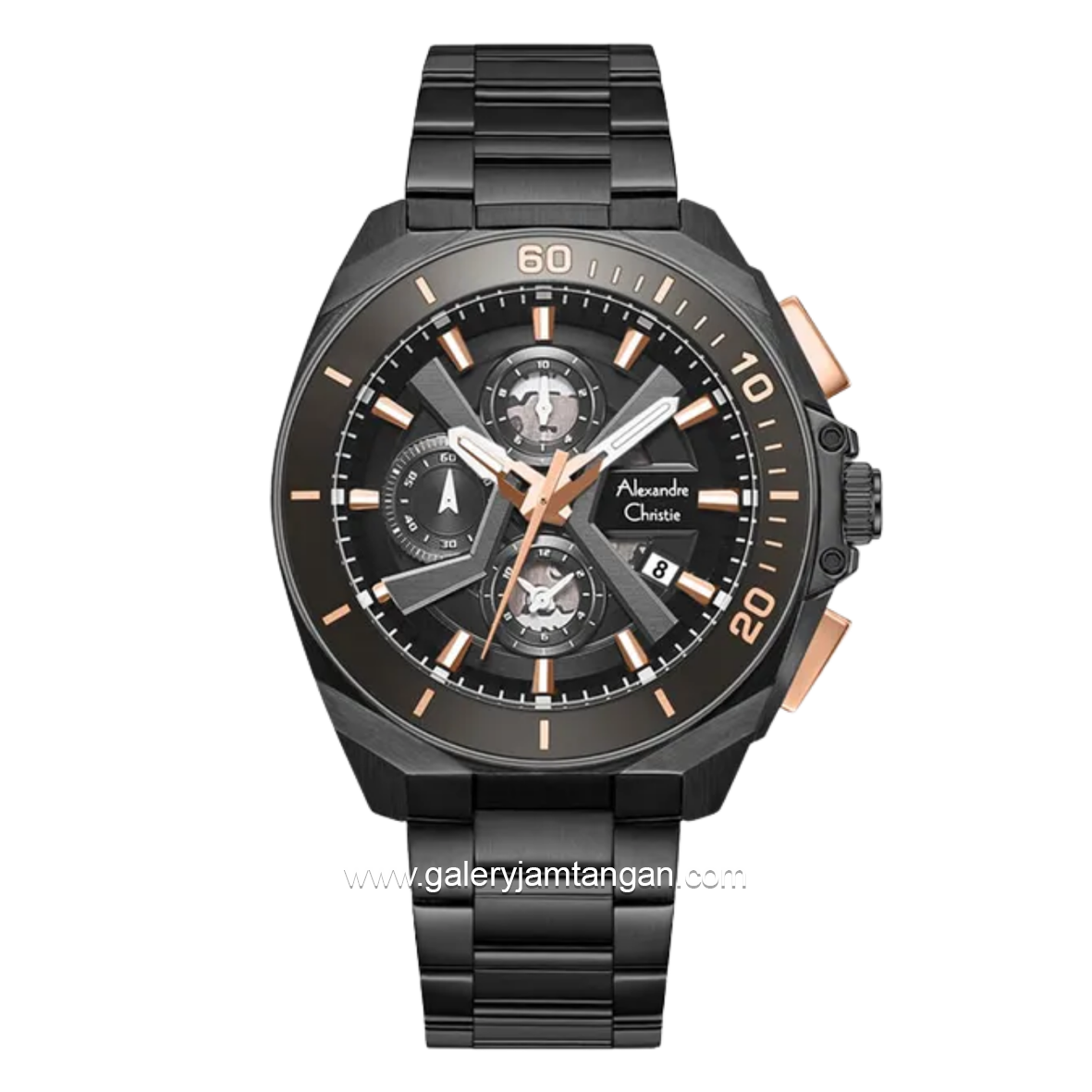 Alexandre Christie Chronograph AC F6695 MCFEPBARG Stainless Steel Strap