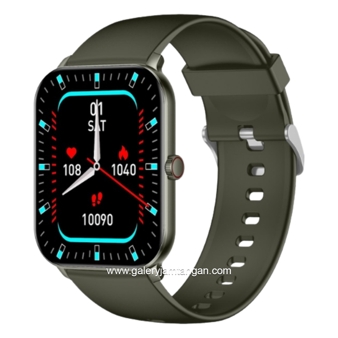 VIVAN SMARTWATCH VWF18 DARK GREEN Rubber Strap