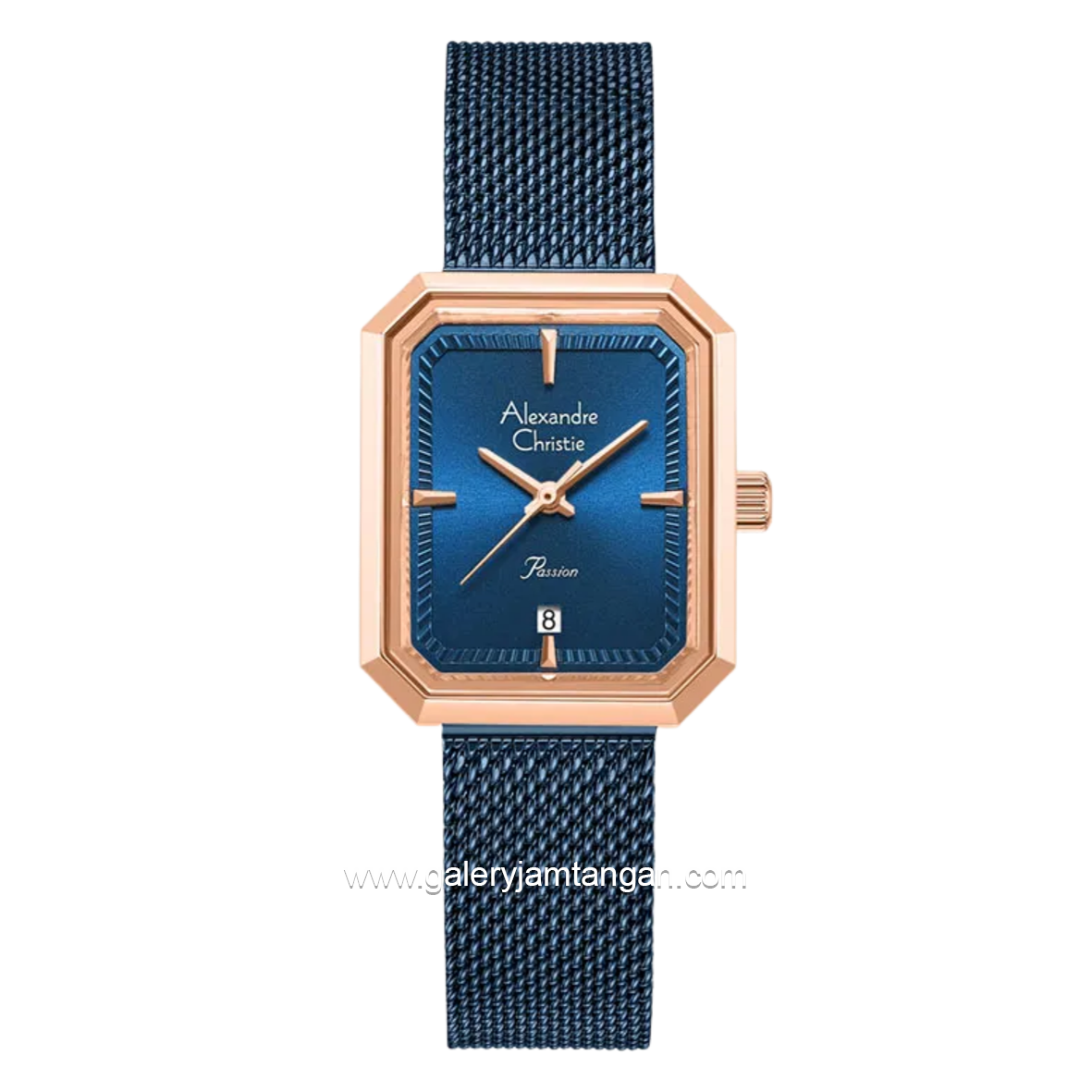 Alexandre Christie Passion AC 2B29 LD BURBU-2 Blue Dial Blue Mesh Strap