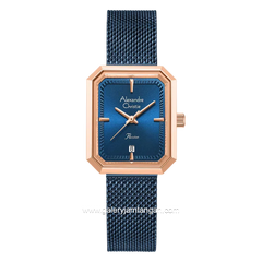Alexandre Christie Passion AC 2B29 LD BURBU-2 Blue Dial Blue Mesh Strap