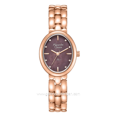 Alexandre Christie Passion AC 2C15 LH BRGMO Purple Dial Rose Gold Stainless Steel Strap