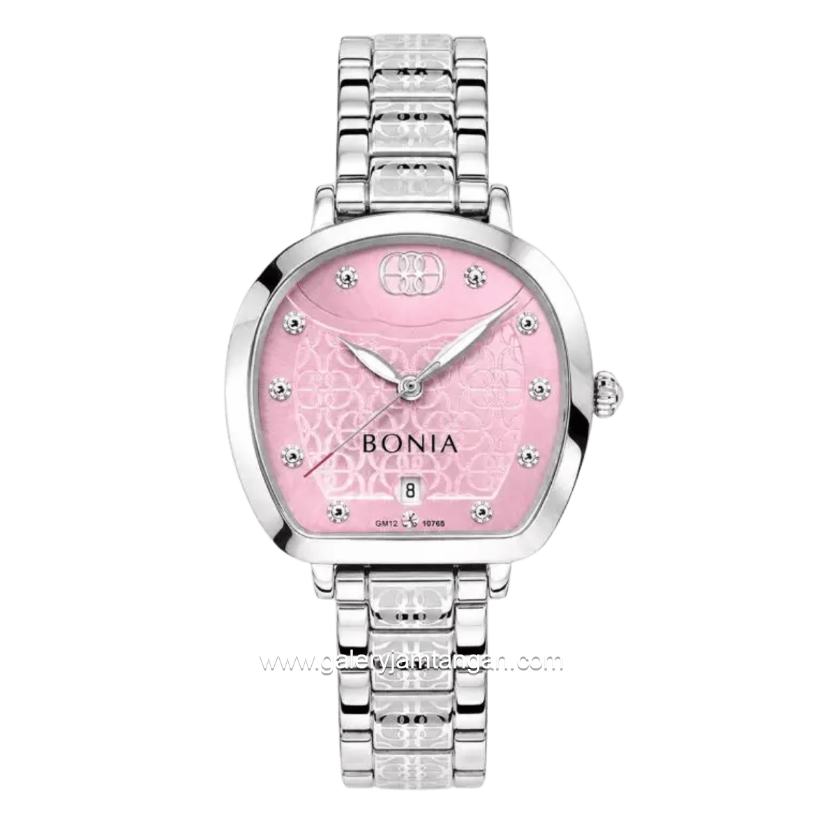 BONIA BNB10765-2377 Silver Dial Pink Stainless Steel Strap