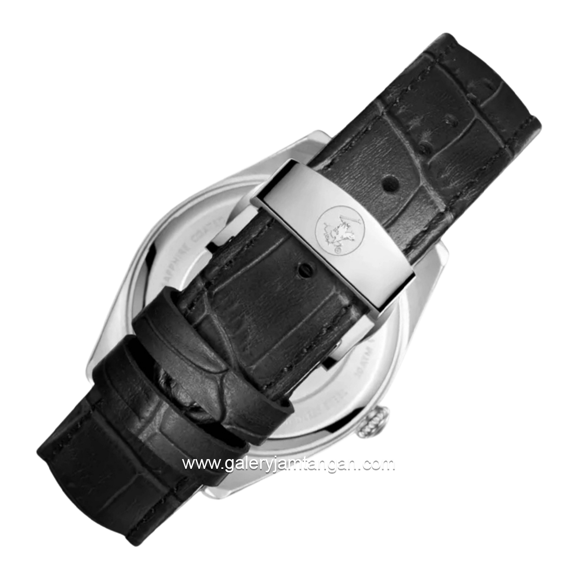 BEVERLY HILLS POLO CLUB BP3811X.331 Black Leather Strap