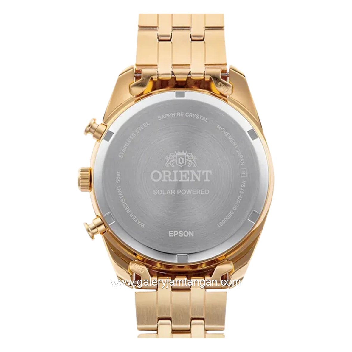 ORIENT CLASSIC RA-TX0301G10B SOLAR CHRONOGRAPH dial Gold Stainless Steel Strap