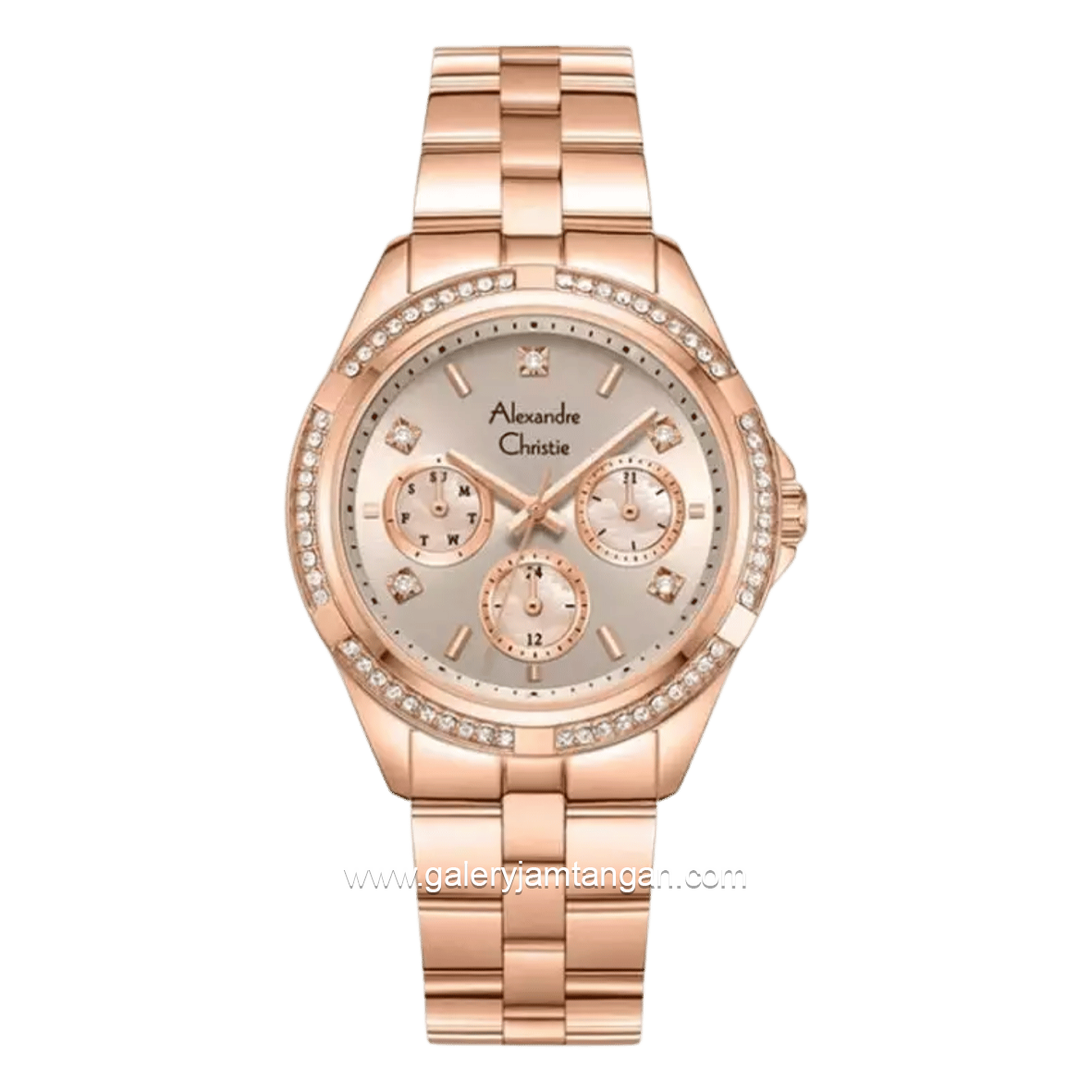 Alexandre Christie Multifunction AC 2947 BFBRGLO2 Dial Rose Gold Stainless Steel Strap