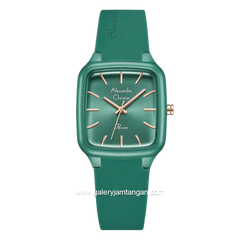 Alexandre Christie Passion AC 2A08 LH RRGDN Green Dial Green Rubber Strap