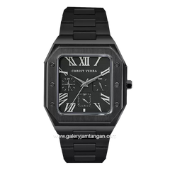 CHRIST VERRA CV 921790G-16 BLK Men's Watch Full Black Stainless Steel