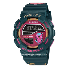 DIGITEC DG-5210T-MV GRC-9B MARVEL Digital Full Green Rubber Strap