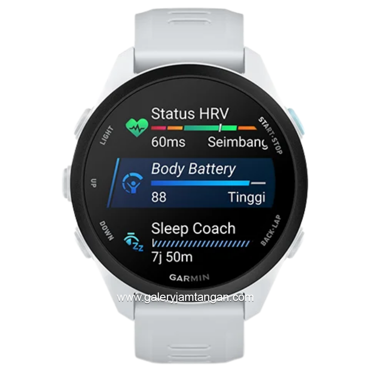 GARMIN FORERUNNER F70 Whitestone Smartwatch Silicone Strap