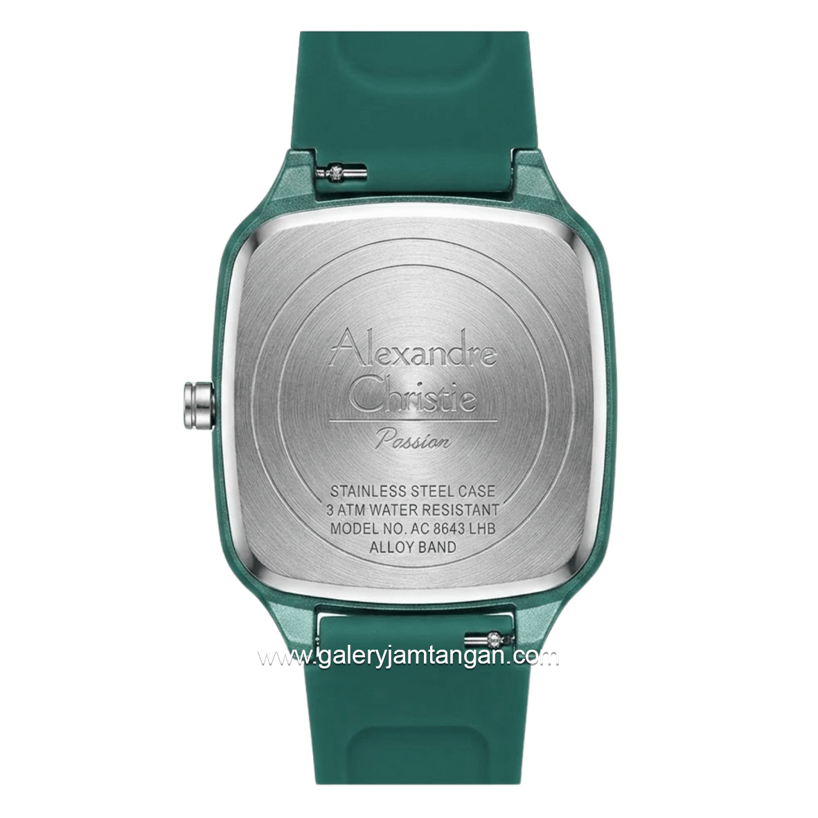 Alexandre Christie Passion AC 2A08 LH RRGDN Green Dial Green Rubber Strap