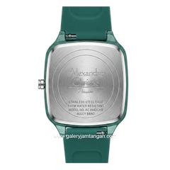 Alexandre Christie Passion AC 2A08 LH RRGDN Green Dial Green Rubber Strap