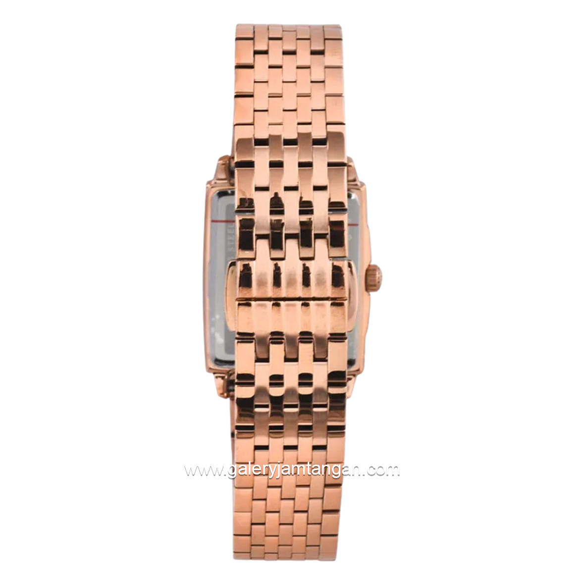 Alexandre Christie Slim Elegance AC 8708 LD BRGBA Black Dial Rose Gold Stainless Steel Strap