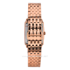 Alexandre Christie Slim Elegance AC 8708 LD BRGBA Black Dial Rose Gold Stainless Steel Strap