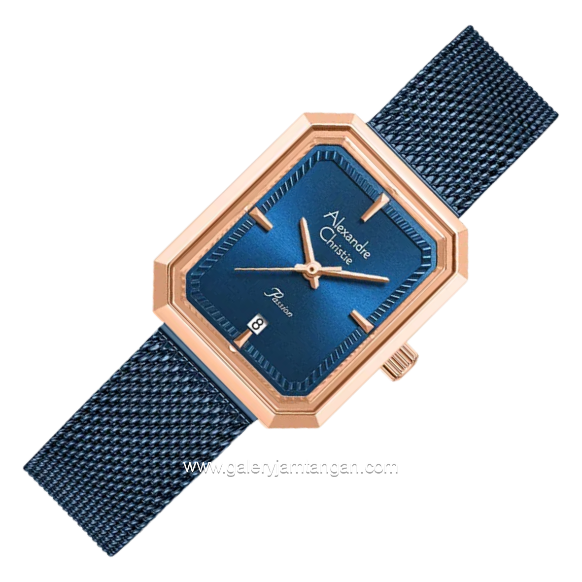 Alexandre Christie Passion AC 2B29 LD BURBU-2 Blue Dial Blue Mesh Strap