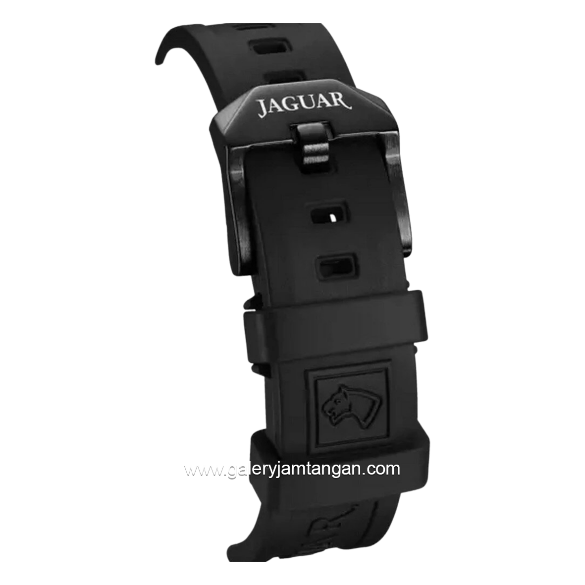 JAGUAR J1010/4 Black Silver Sapphire Crystal Rubber Swiss Made