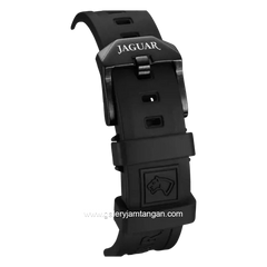 JAGUAR J1010/4 Black Silver Sapphire Crystal Rubber Swiss Made