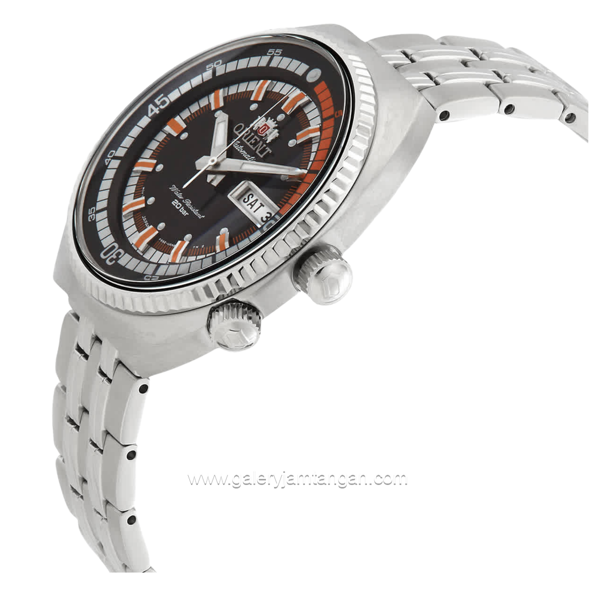 ORIENT REVIVAL RA-AA0E05B19B Automatic Silver Dial Black White With Orange Stainless Steel