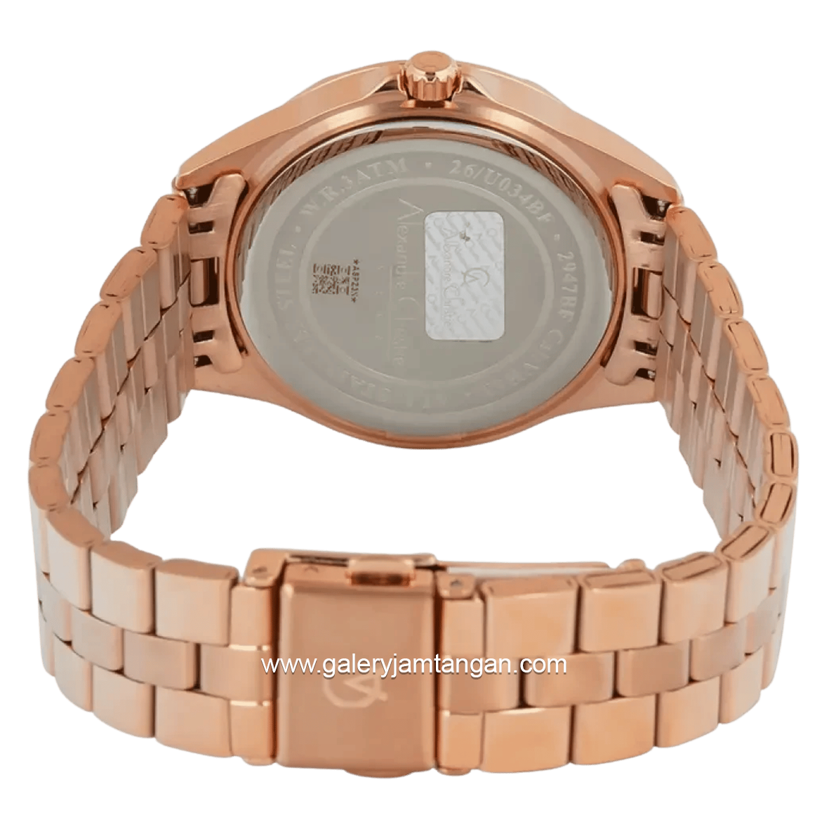 Alexandre Christie Multifunction AC 2947 BF BRGOG-2 Green Dial Rose Gold Stainless Steel Strap