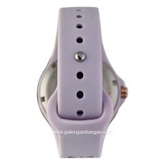 Alexandre Christie AC 2B04 BF Purple Dial Purple Pattern Multifunction Rubber Strap