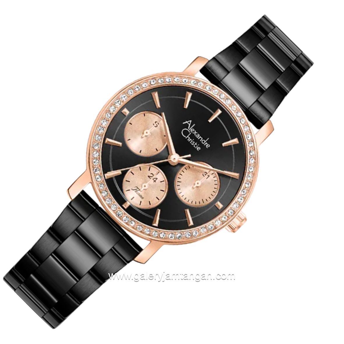 Alexandre Christie Passion AC 2B92 BF BBRBA Black Dial Black Stainless Steel Strap