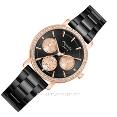 Alexandre Christie Passion AC 2B92 BF BBRBA Black Dial Black Stainless Steel Strap