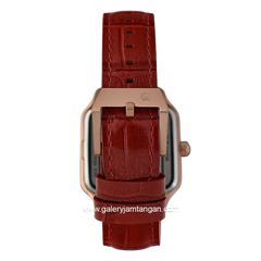 Alexandre Christie Multifunction AC 2B18 BFLRGSLRE Red Rosegold Leather Strap