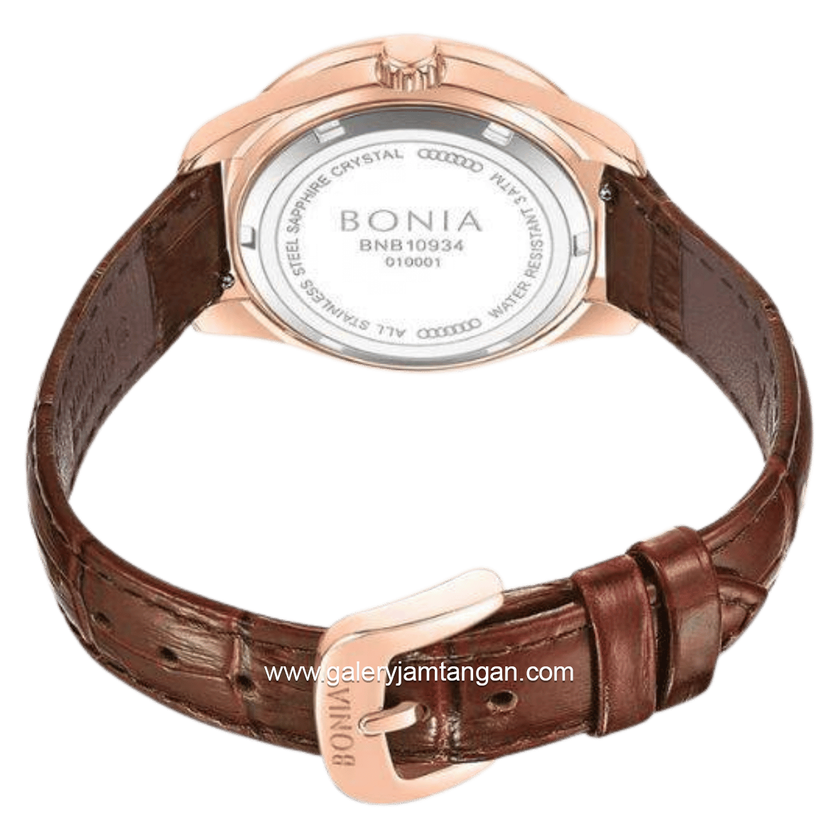 BONIA BNB10934-2542S Brown Rose Gold Dial Brown Leather Strap