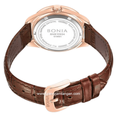 BONIA BNB10934-2542S Brown Rose Gold Dial Brown Leather Strap