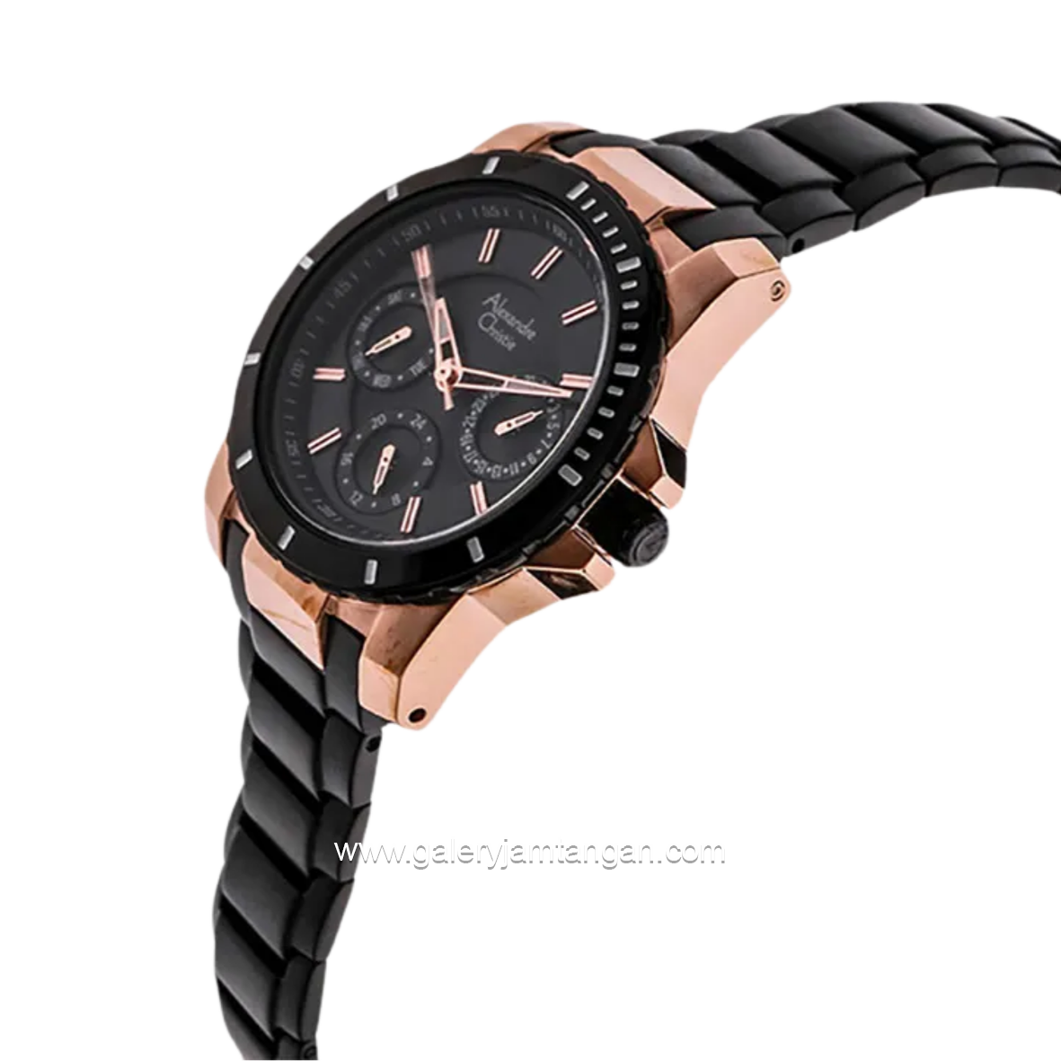 Alexandre Christie Passion AC 6141 BF Black Chronograph Stainless Steel Stap