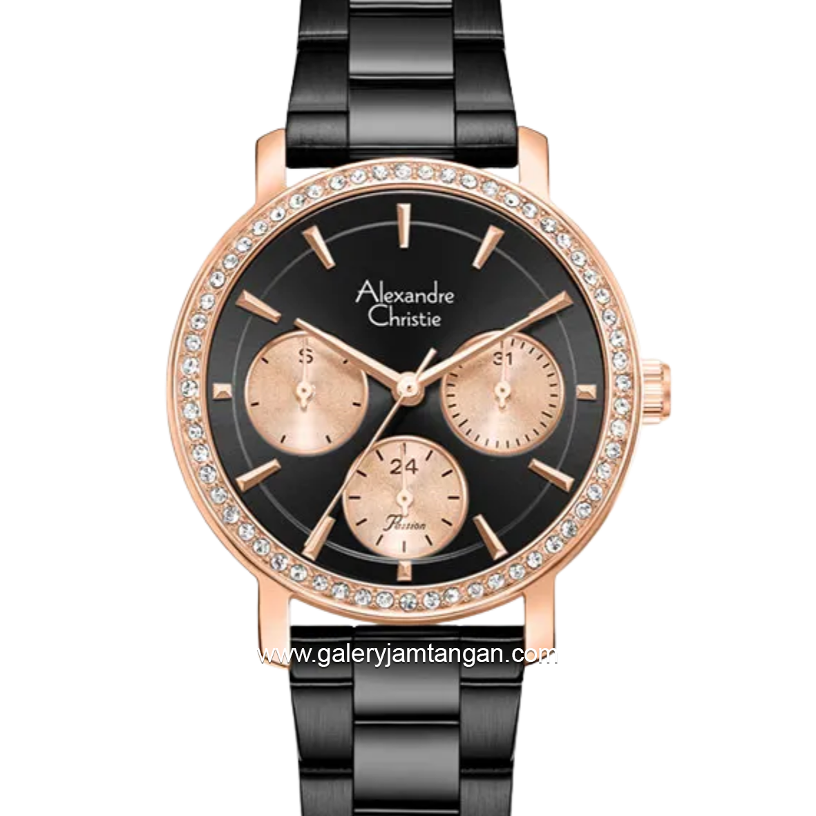 Alexandre Christie Passion AC 2B92 BF BBRBA Black Dial Black Stainless Steel Strap