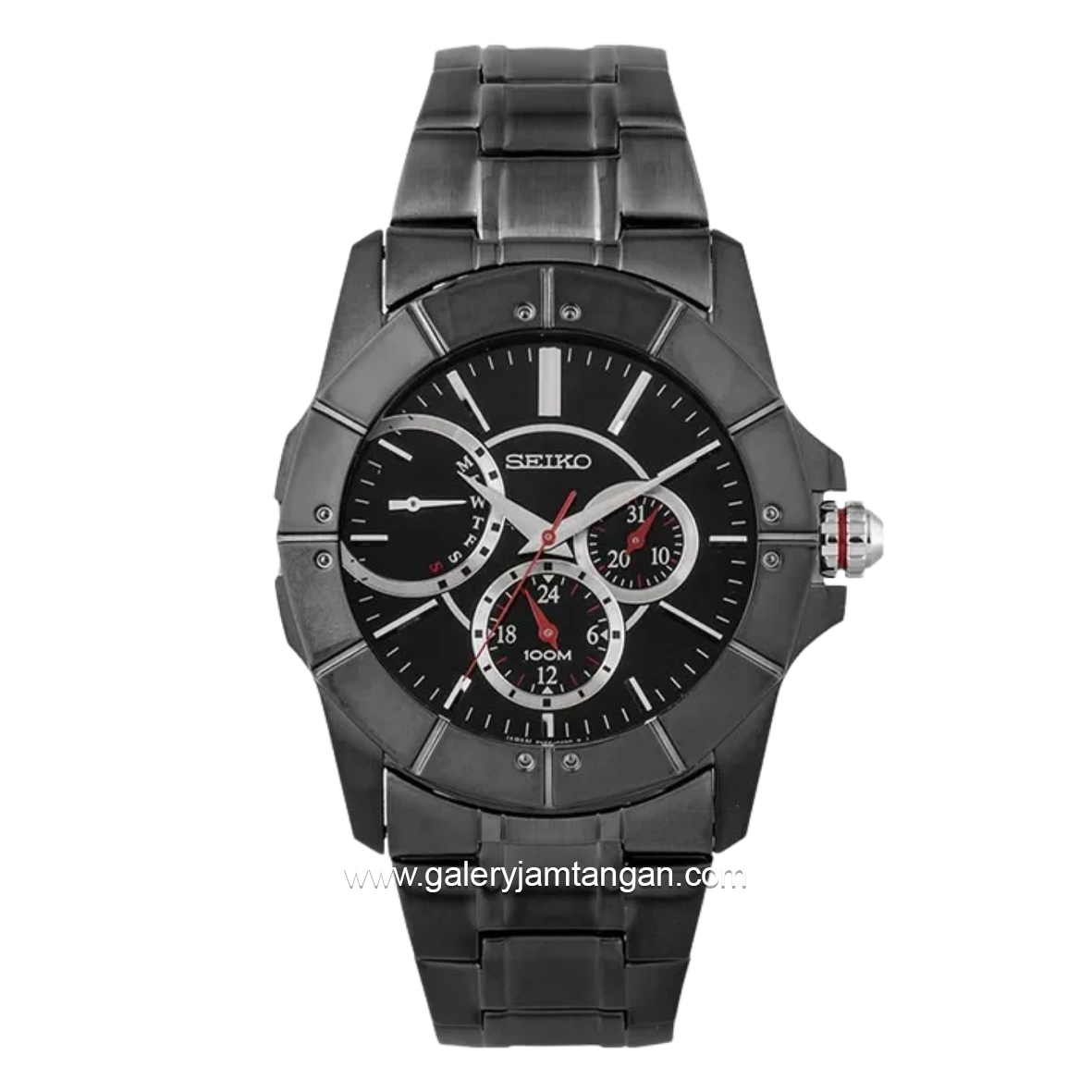 SEIKO Lord SNT031J1 Quartz Black Dial Black Stainless Steel Strap