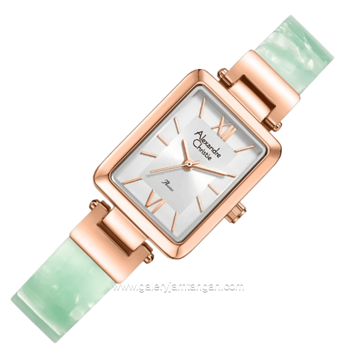Alexandre Christie Passion AC 2C05 LHBRGSLGN Silver Dial St Steel Acetate Strap