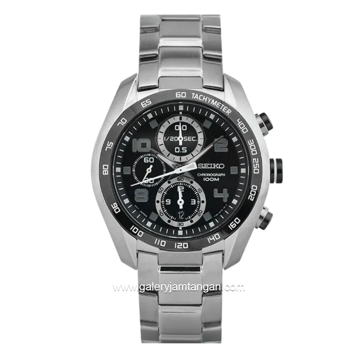 SEIKO Chronograph SNDD35P1 Black Dial Stainless Steel Strap