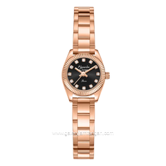 Alexandre Christie Passion AC 2C18 LHFRGBA Black Dial Rose Gold Stainless Steel Strap