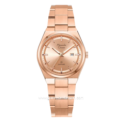 Alexandre Christie AC 8697 LD BRGLN Sapphire Rose Gold Dial Rose Gold Stainless Steel Strap