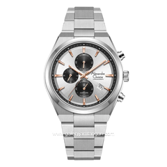 Alexandre Christie Chronograph AC 8697 MC BSSSLRG Dual Tone Dial Stainless Steel Strap